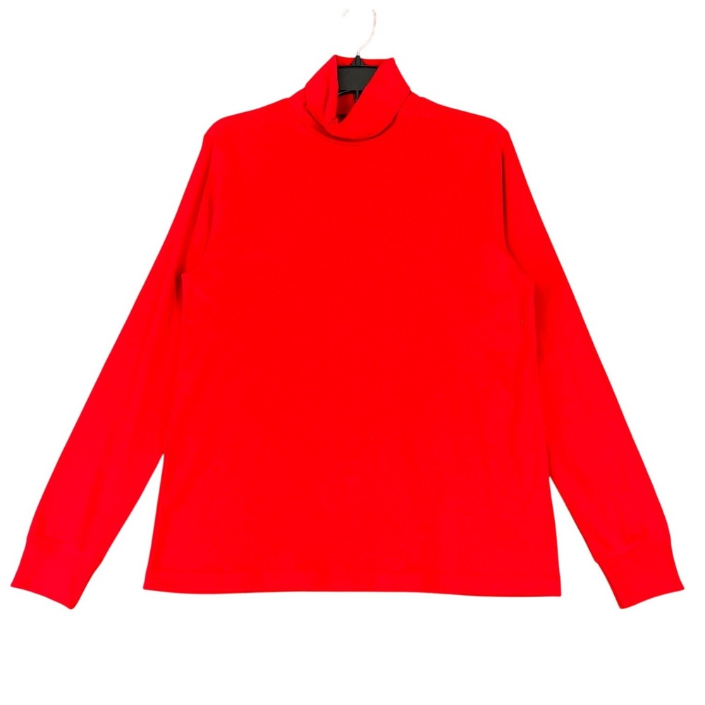 Lands' End Turtleneck Top Womens M Relaxed Fit Preppy Minimalist Basic Layering
